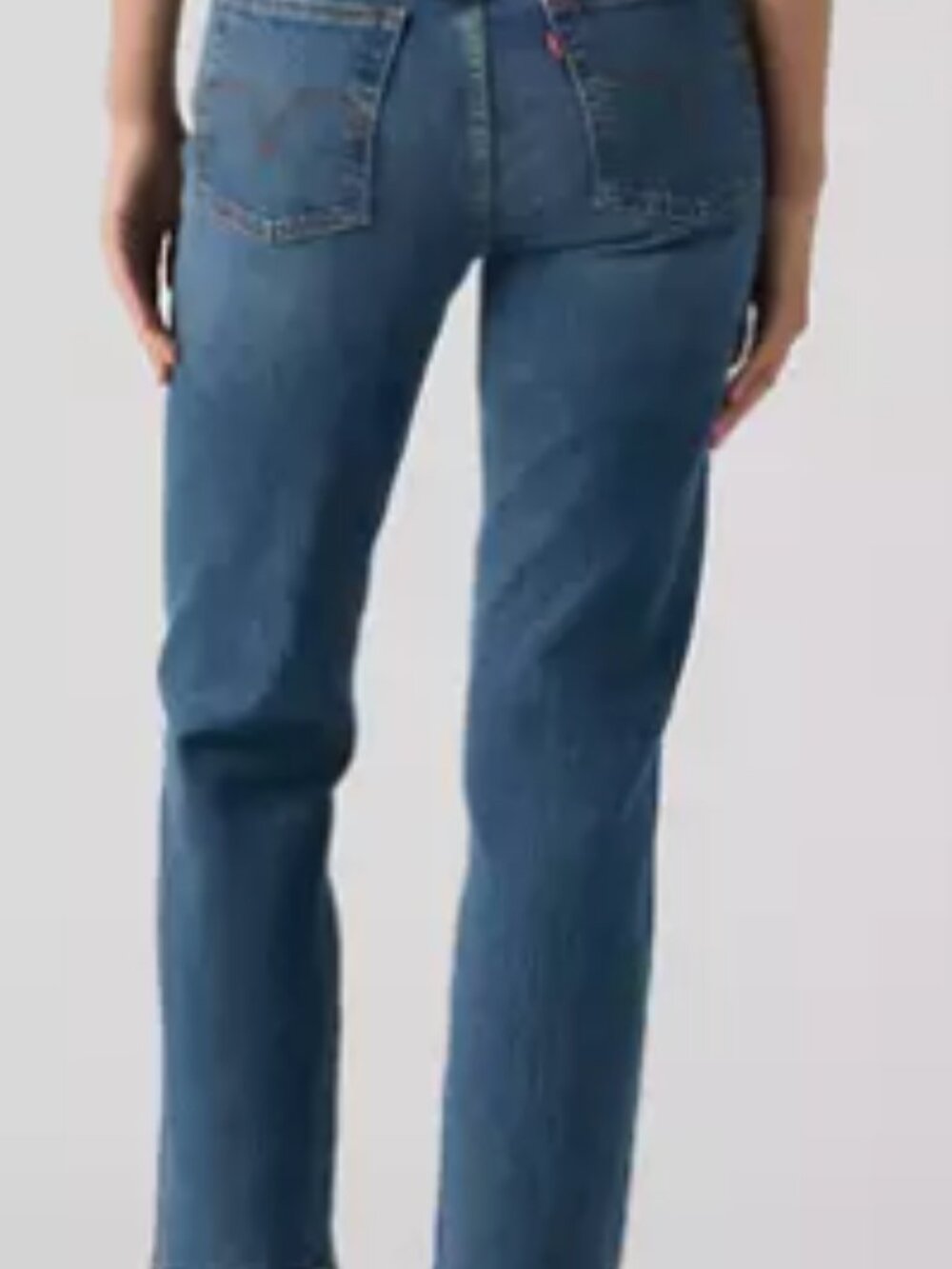 Levi's Wedgie Straight Ankle 26 Dark Wash Blue Jean Denim Pants 26x28 - Picture 2 of 12
